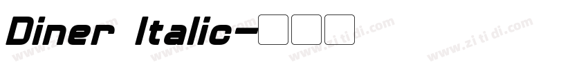 Diner Italic字体转换